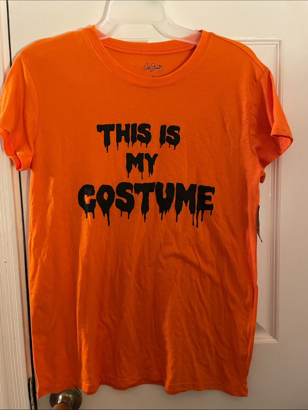 Women’s Juniors small "This Is My Costume" Print Halloween tshirt Nwt